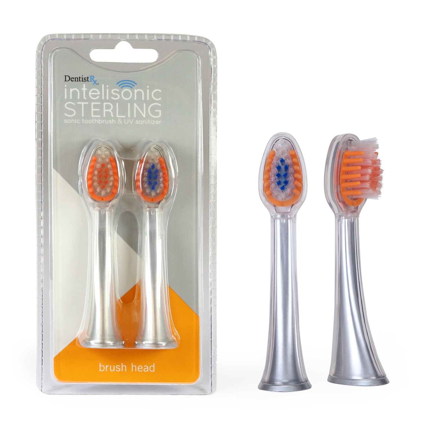 Intelisonic Toothbrush InteliSonic Sterling Brush Head Refill 2-Pack – DentistRx